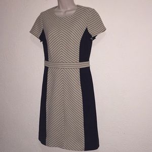 J.crew work Dress Sz: 6 Black Beige